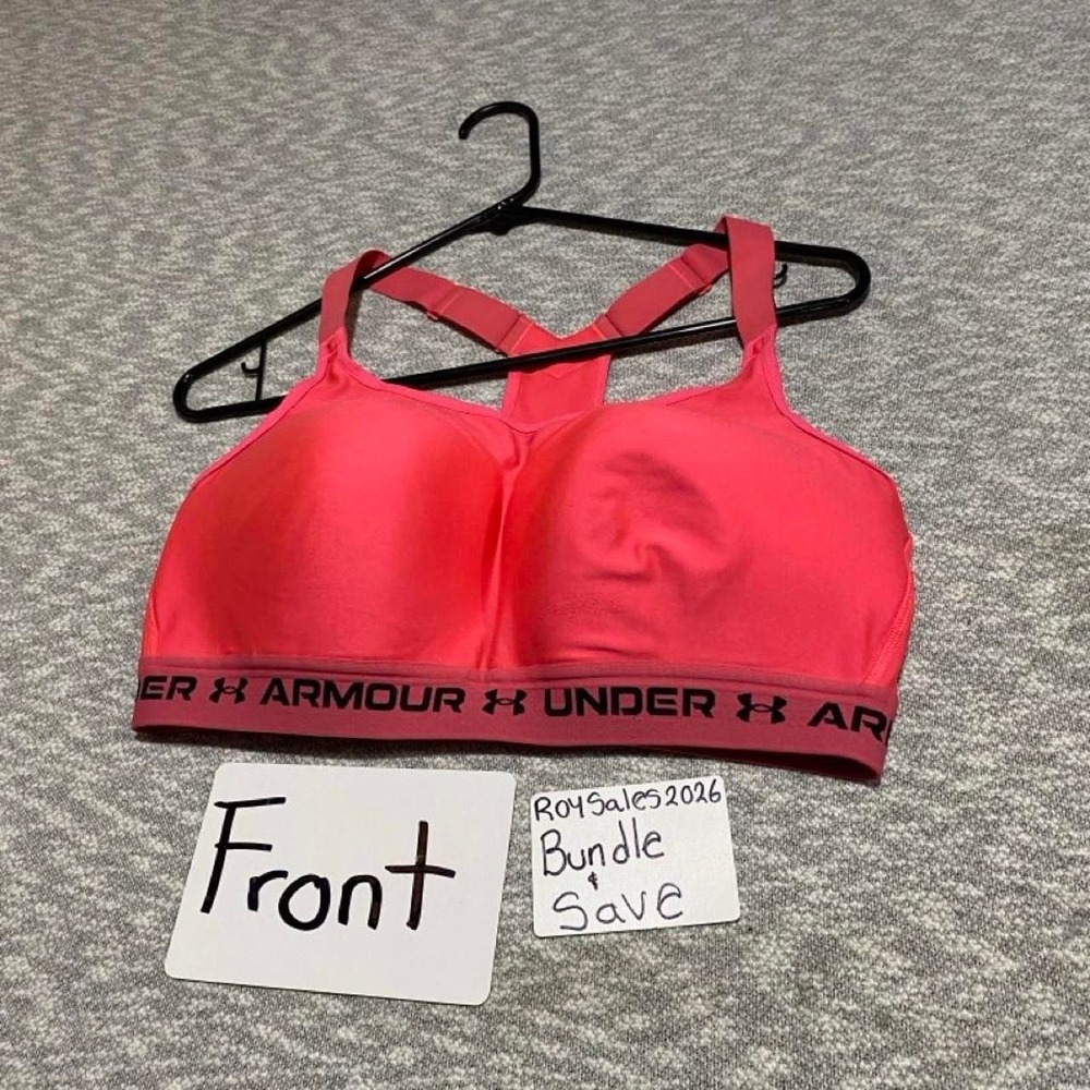 Under Armour pink sports bra women 38DD no removable pads. SKU-C163#activewear